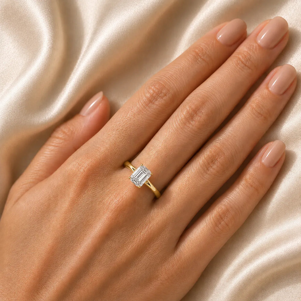 Contemporary Solitaire Engagement Ring