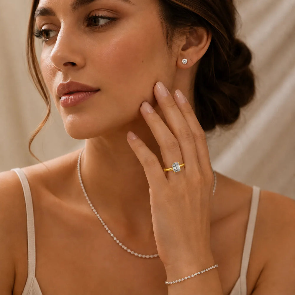 Contemporary Solitaire Engagement Ring