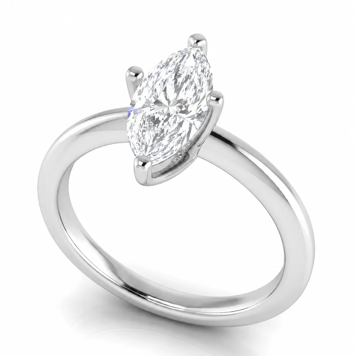 Contemporary Solitaire Engagement Ring