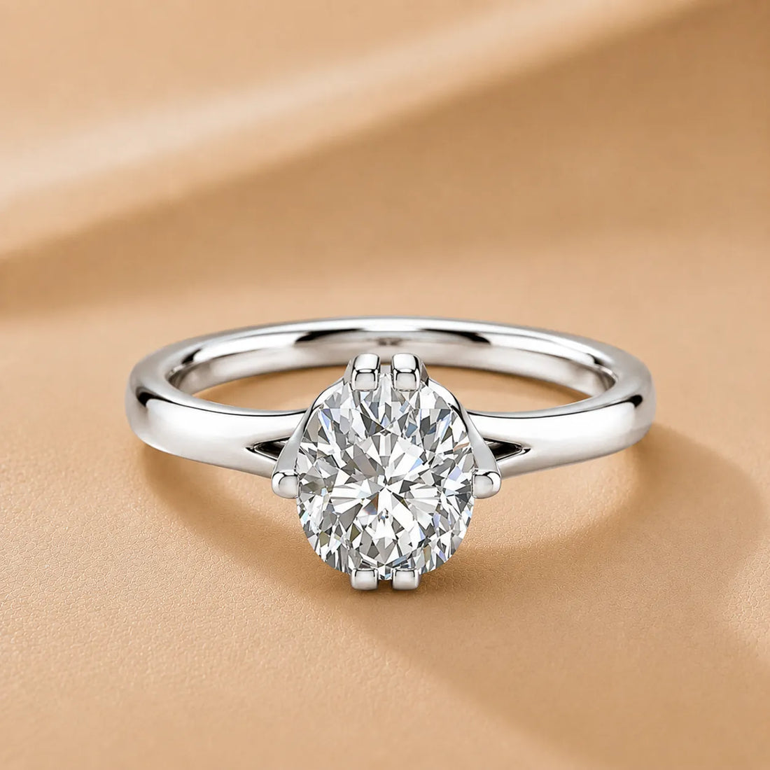 Contemporary Solitaire Engagement Ring