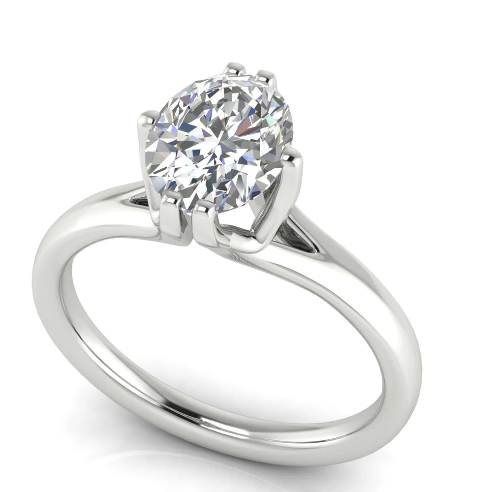 Contemporary Solitaire Engagement Ring