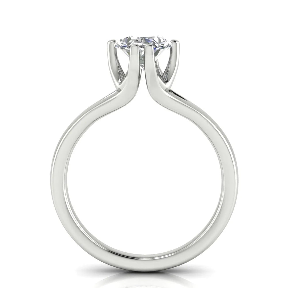 Contemporary Solitaire Engagement Ring