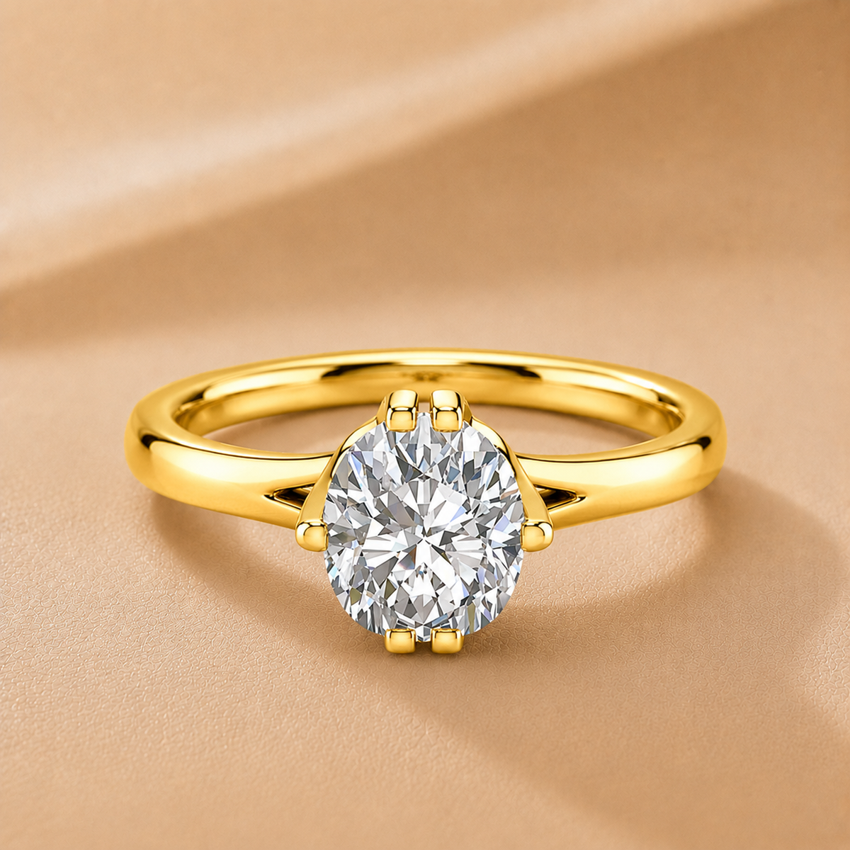 Contemporary Solitaire Engagement Ring
