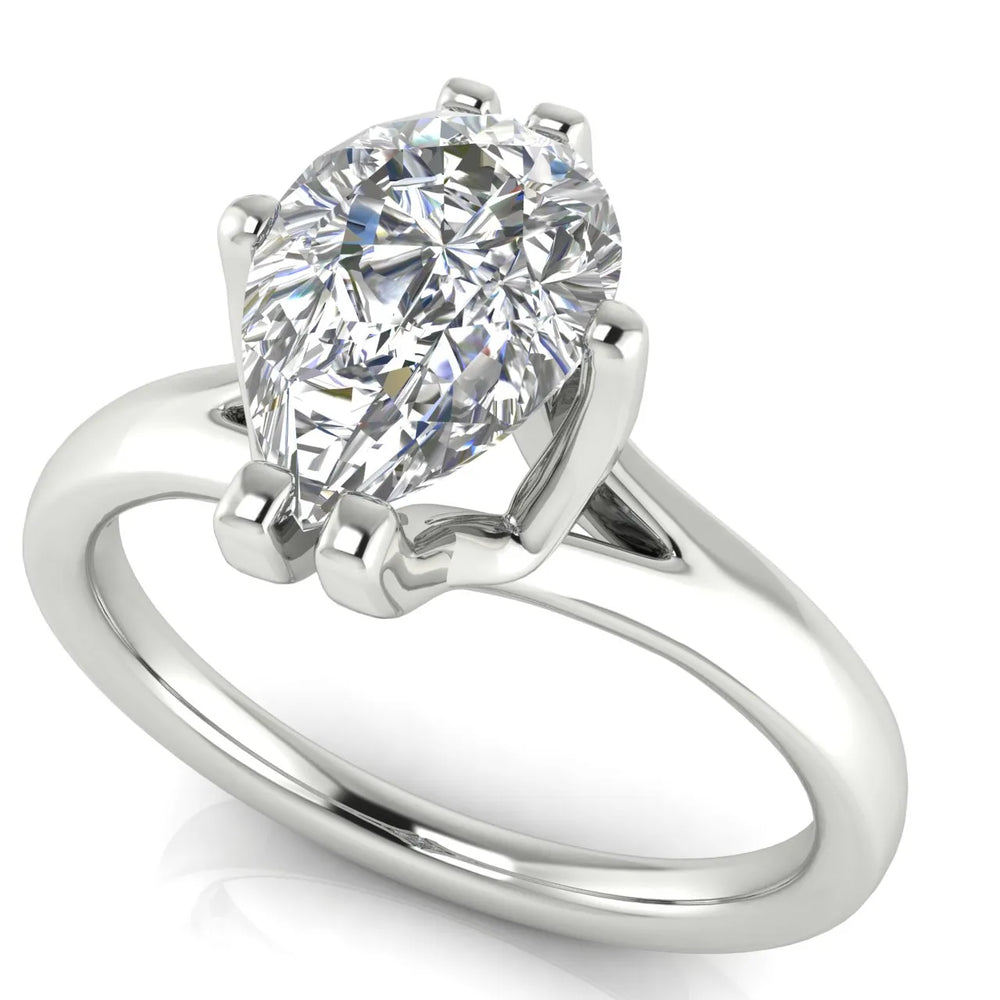 Contemporary Solitaire Engagement Ring