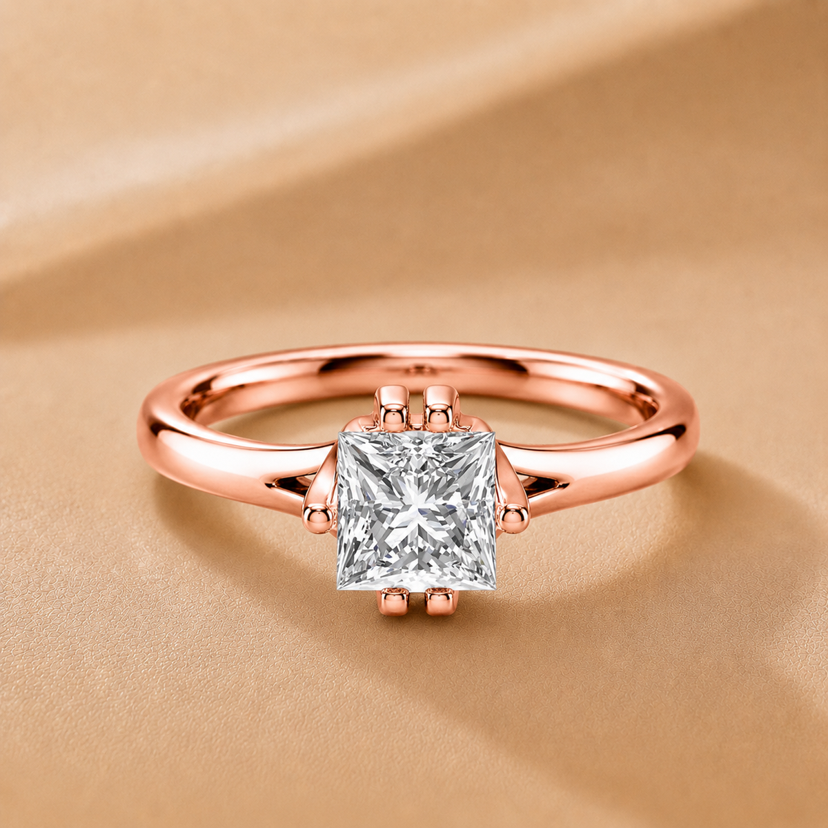 Contemporary Solitaire Engagement Ring