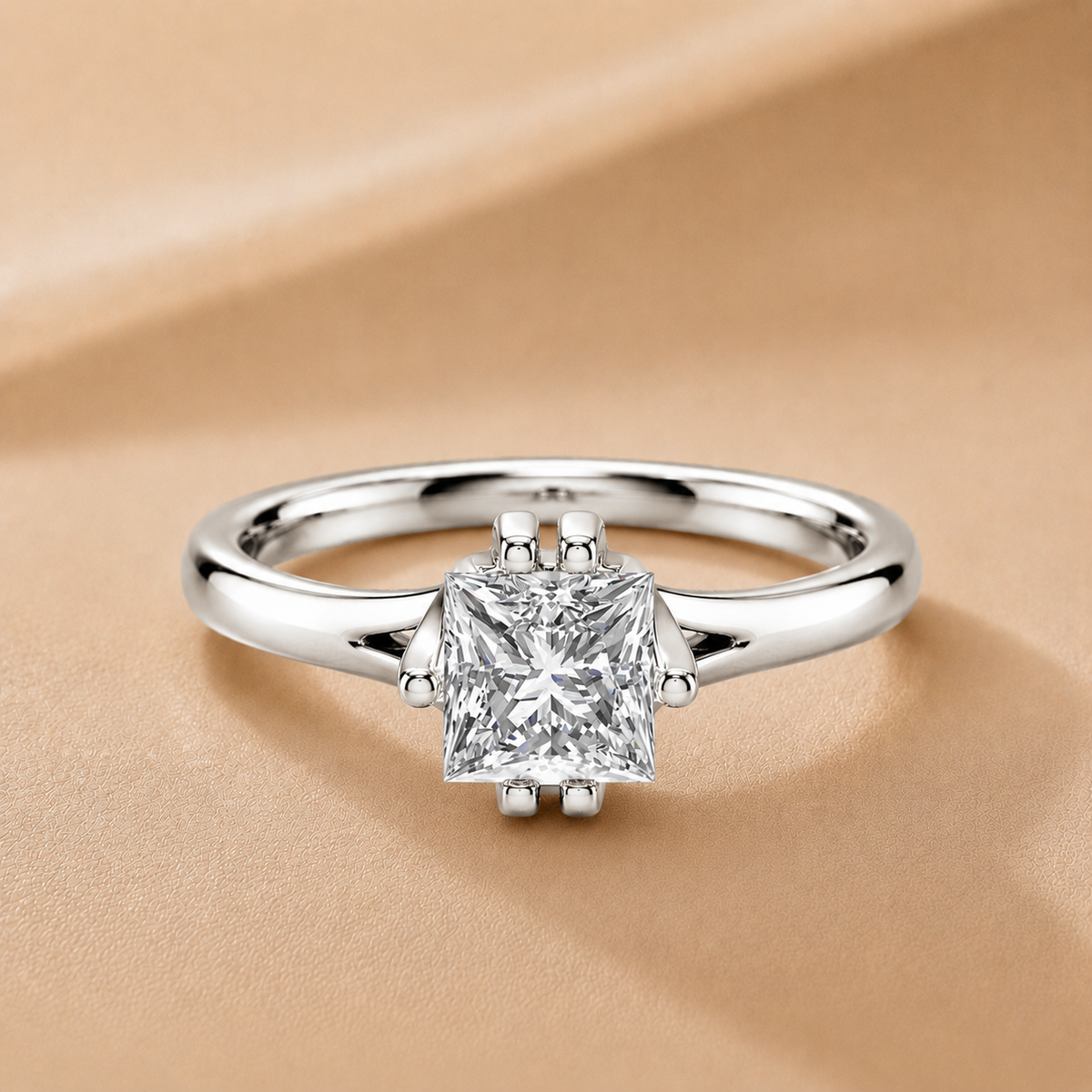 Contemporary Solitaire Engagement Ring