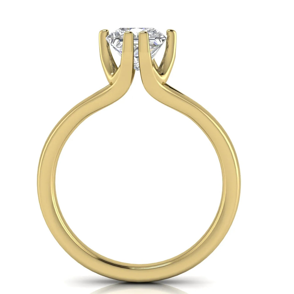 Contemporary Solitaire Engagement Ring