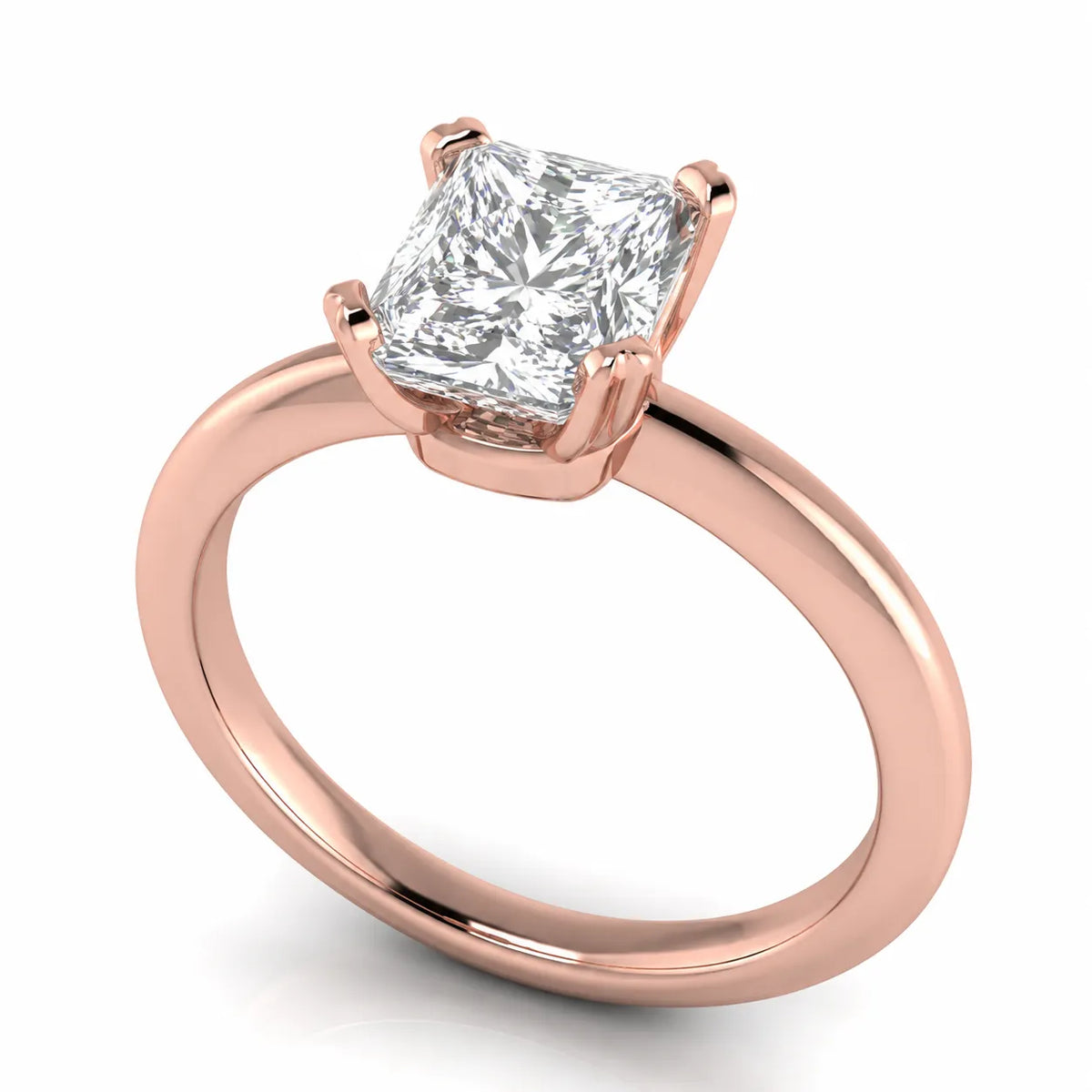 Contemporary Solitaire Engagement Ring