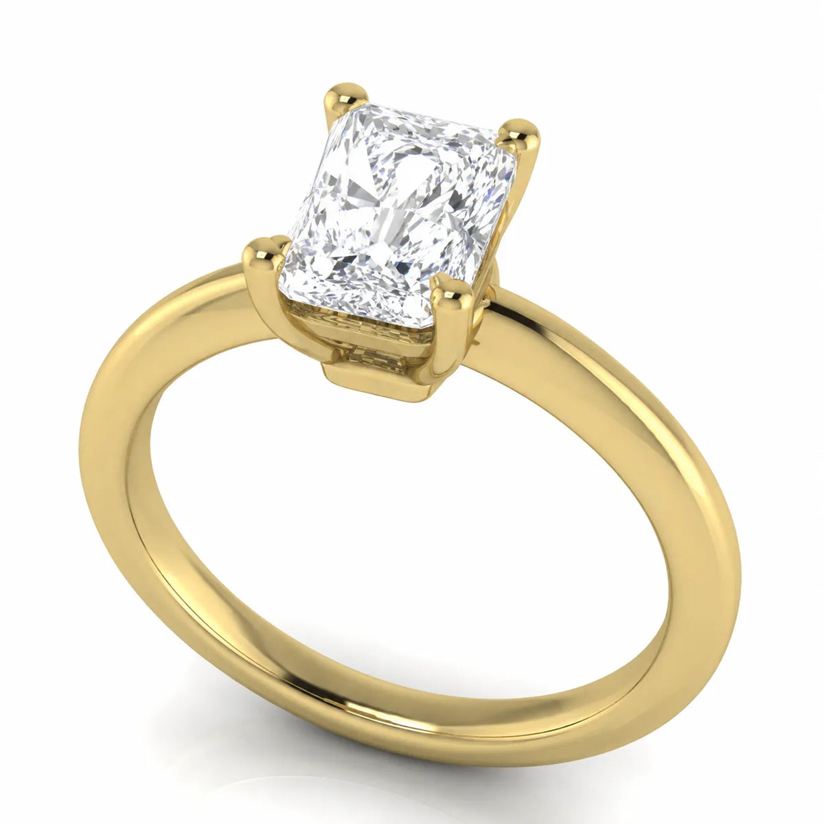 Contemporary Solitaire Engagement Ring