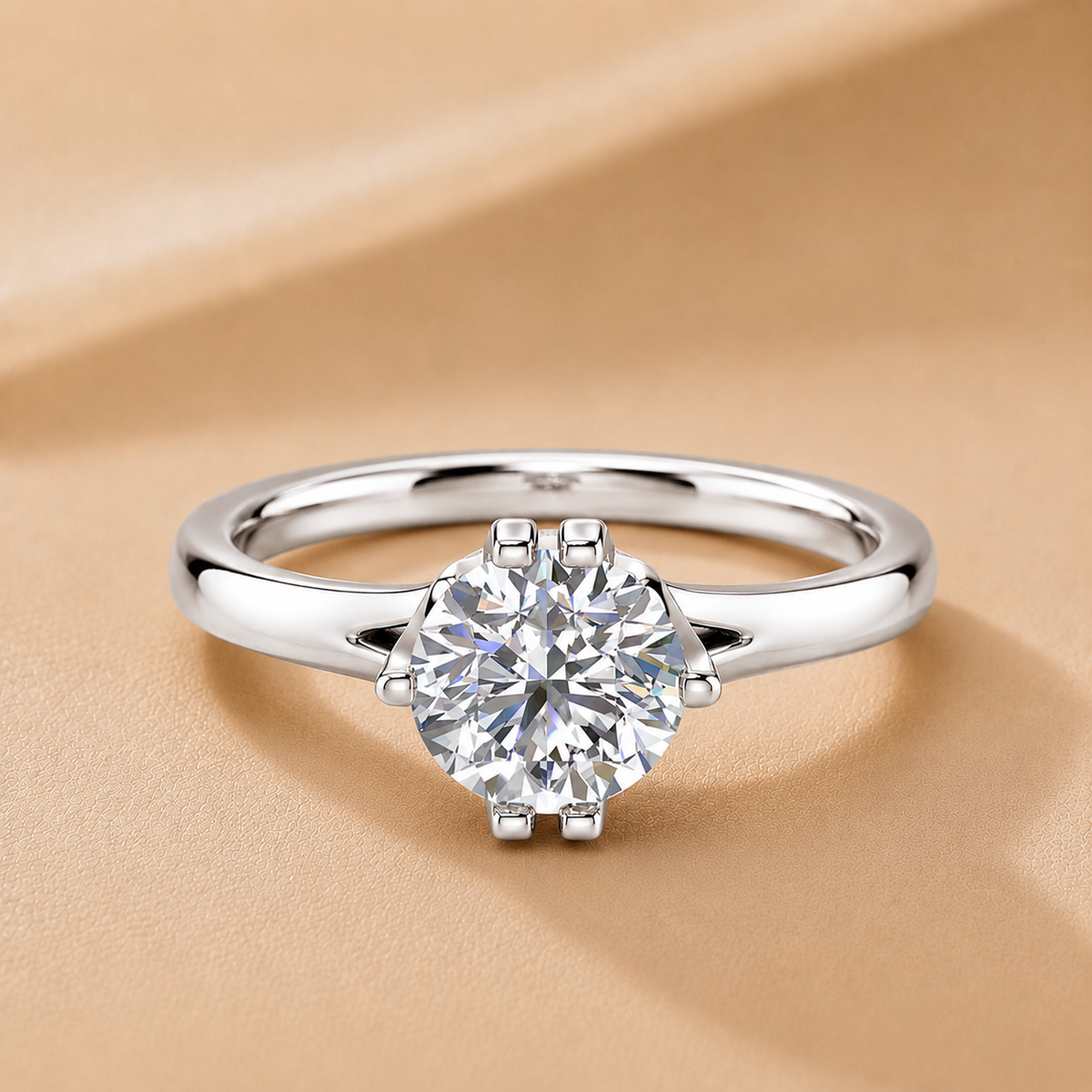 Contemporary Solitaire Engagement Ring