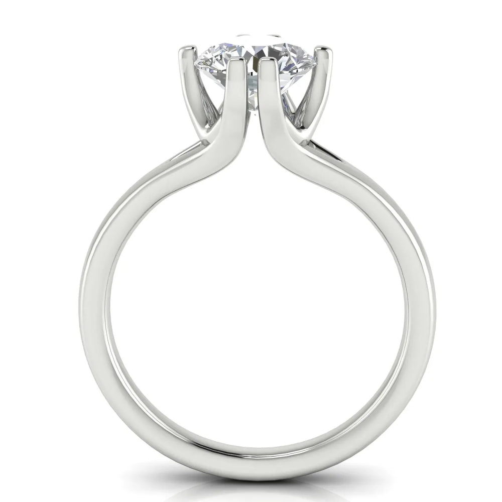 Contemporary Solitaire Engagement Ring