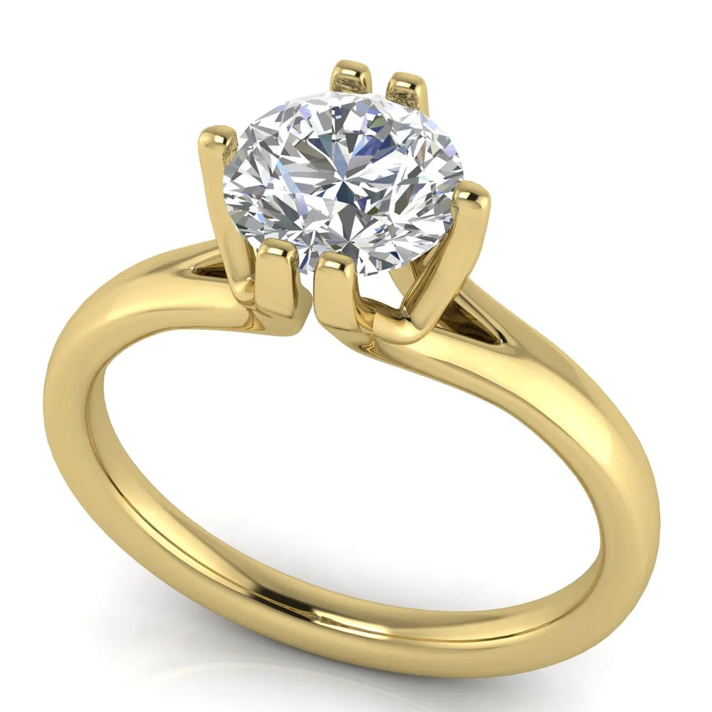 Contemporary Solitaire Engagement Ring