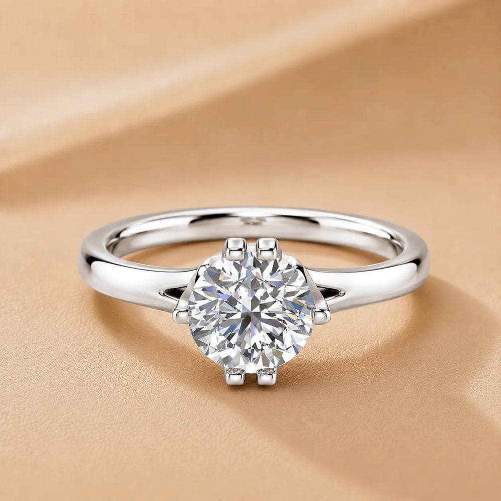 Contemporary Solitaire Engagement Ring