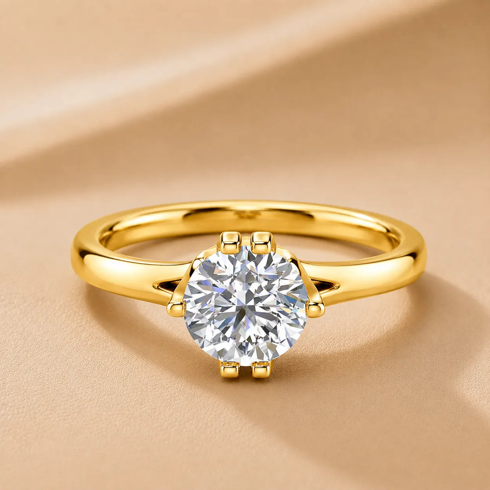 Contemporary Solitaire Engagement Ring