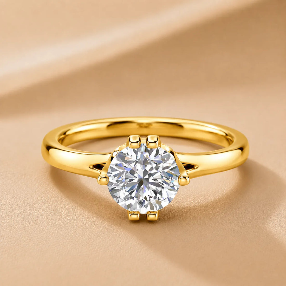 Contemporary Solitaire Engagement Ring
