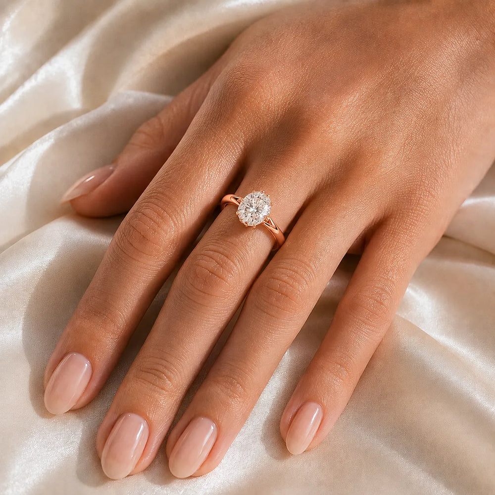 Contemporary Solitaire Engagement Ring