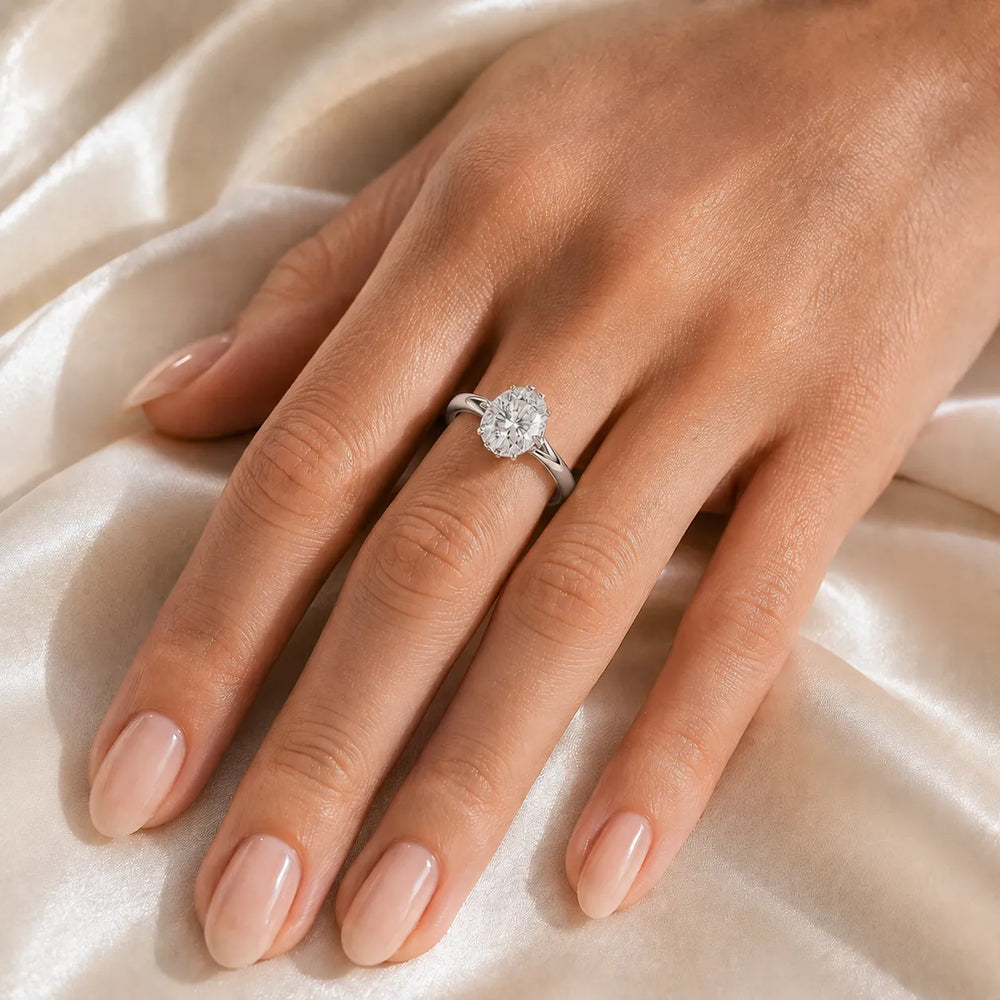 Contemporary Solitaire Engagement Ring
