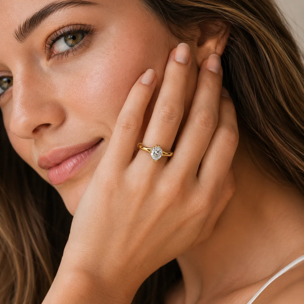 Contemporary Solitaire Engagement Ring