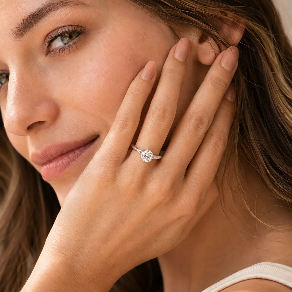 Contemporary Solitaire Engagement Ring