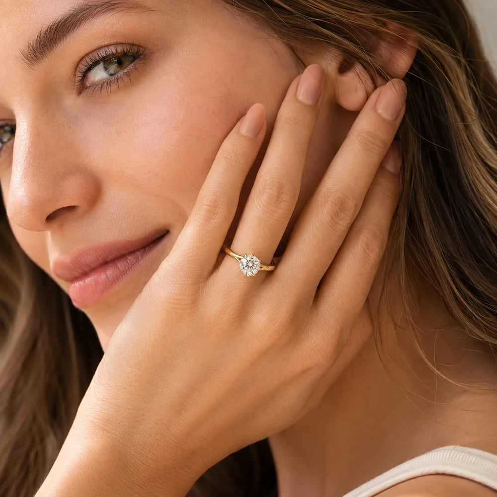 Contemporary Solitaire Engagement Ring