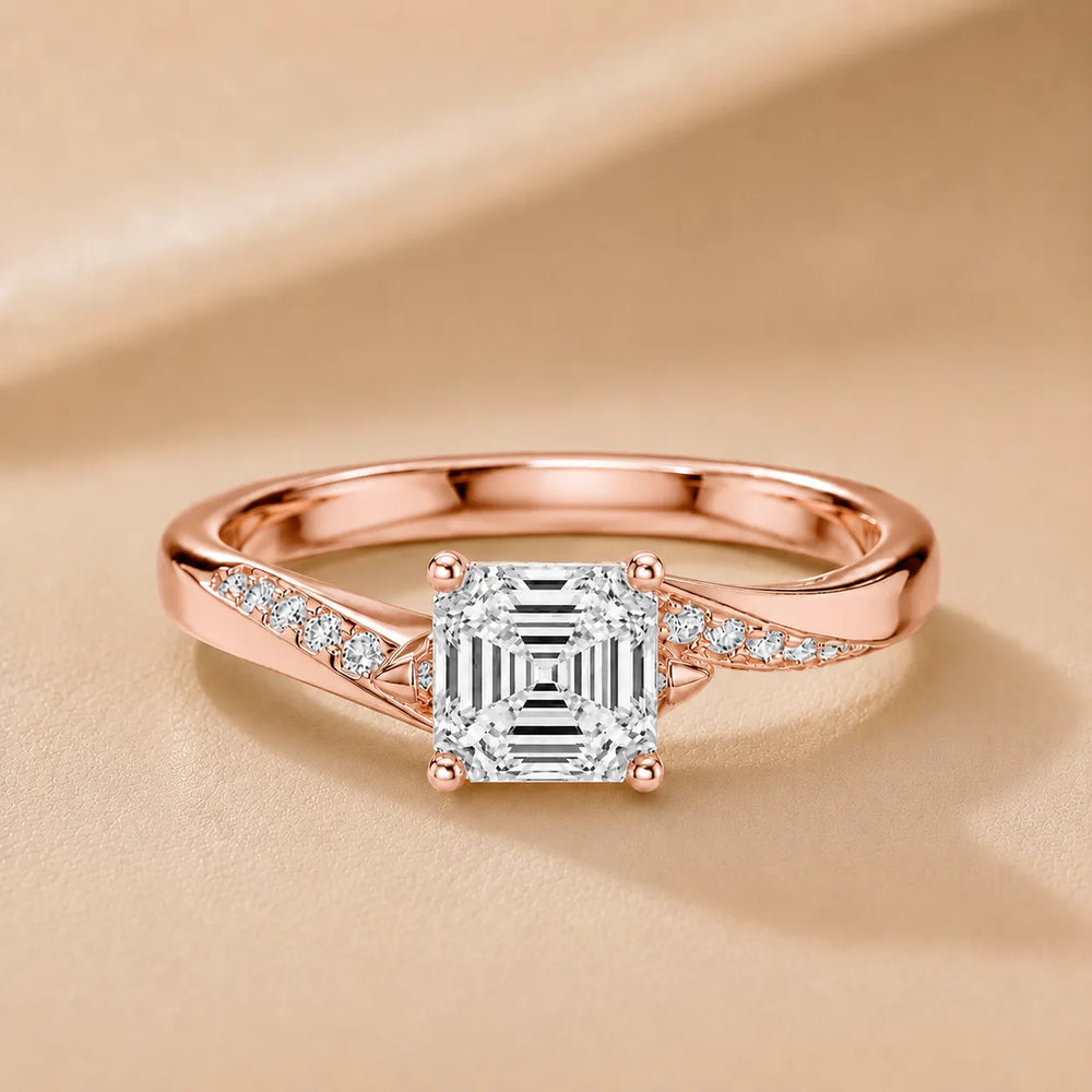 Princess-Cut Diamond Crisscross Ring