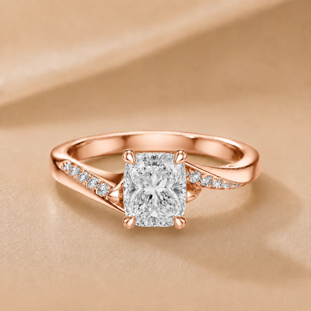 Princess-Cut Diamond Crisscross Ring