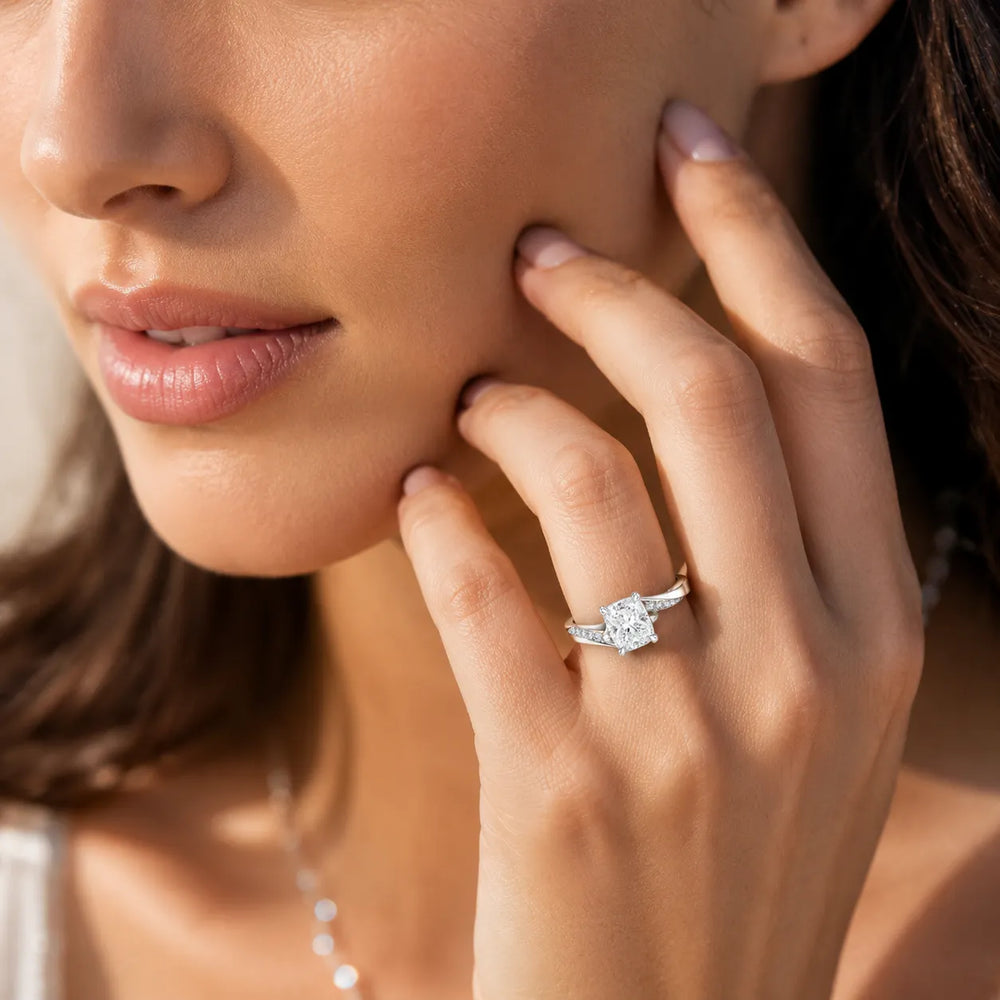 Princess-Cut Diamond Crisscross Ring