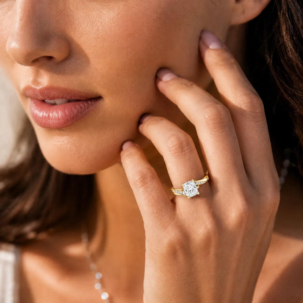 Princess-Cut Diamond Crisscross Ring