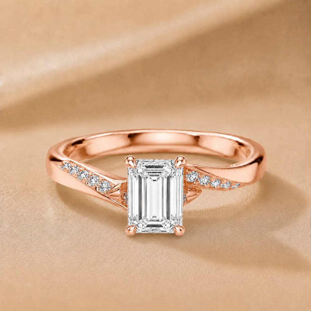 Princess-Cut Diamond Crisscross Ring