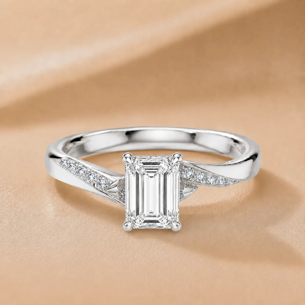 Princess-Cut Diamond Crisscross Ring