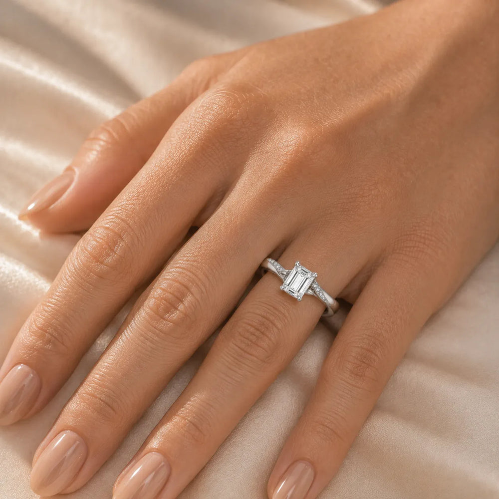 Princess-Cut Diamond Crisscross Ring