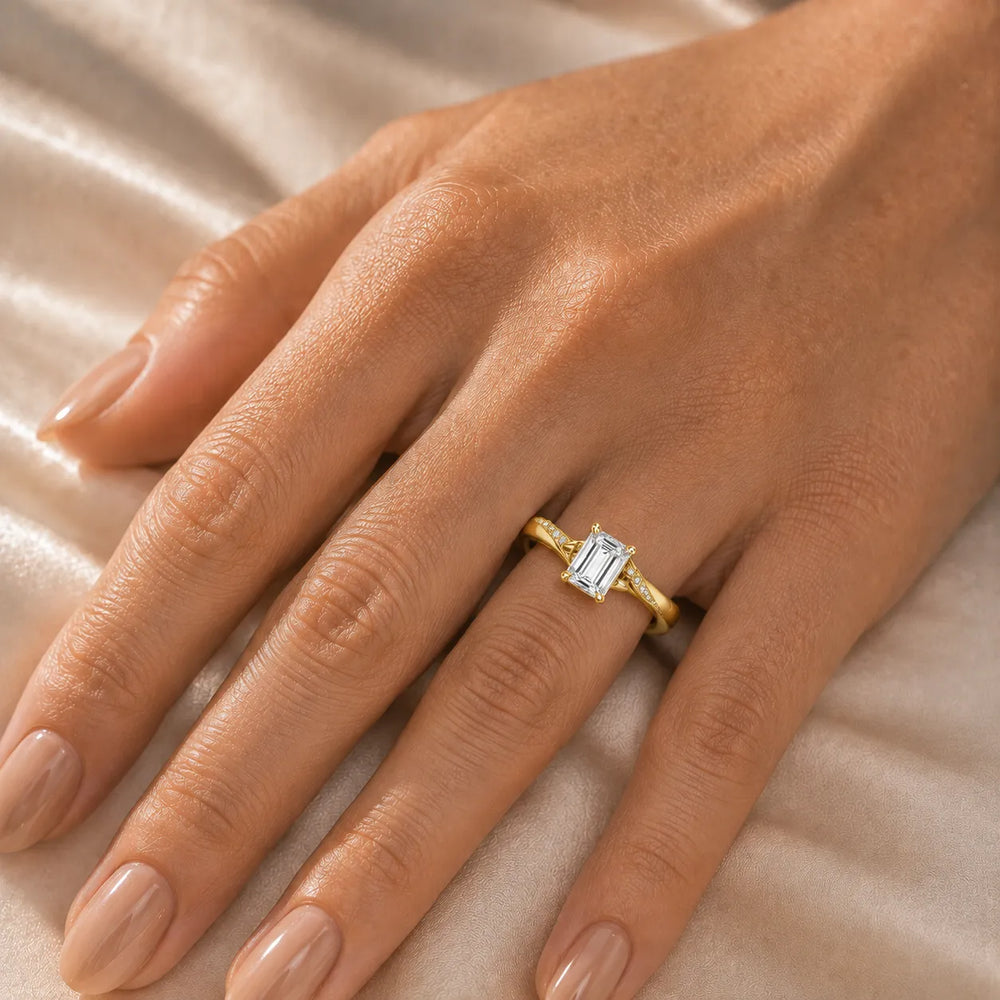 Princess-Cut Diamond Crisscross Ring