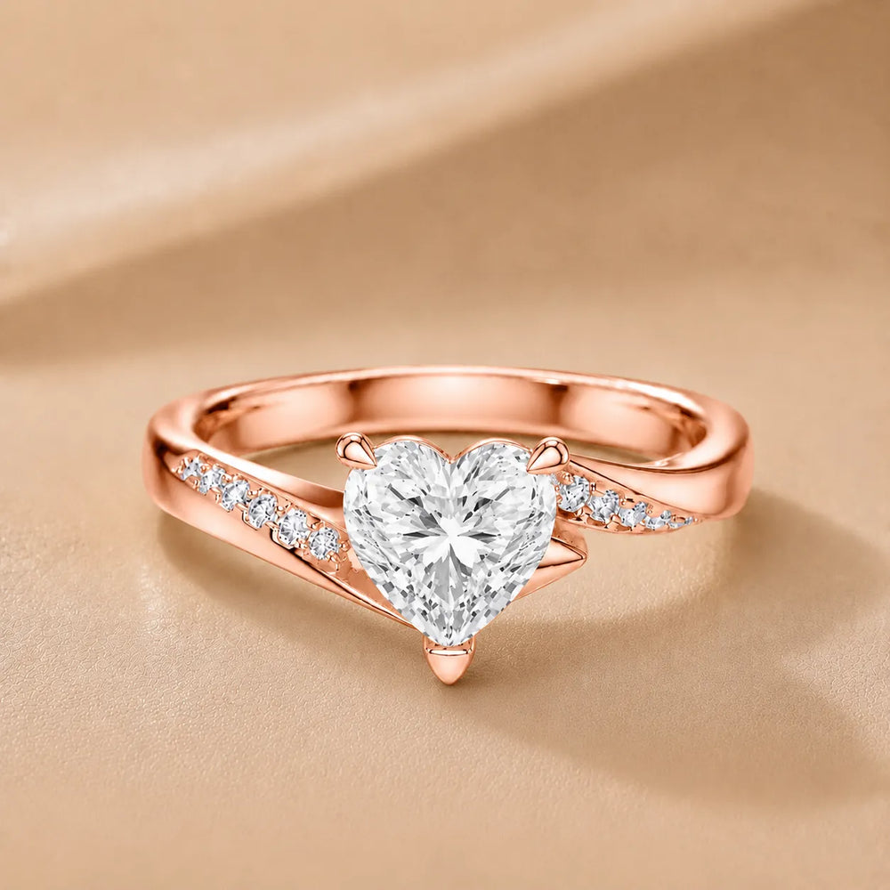 Princess-Cut Diamond Crisscross Ring