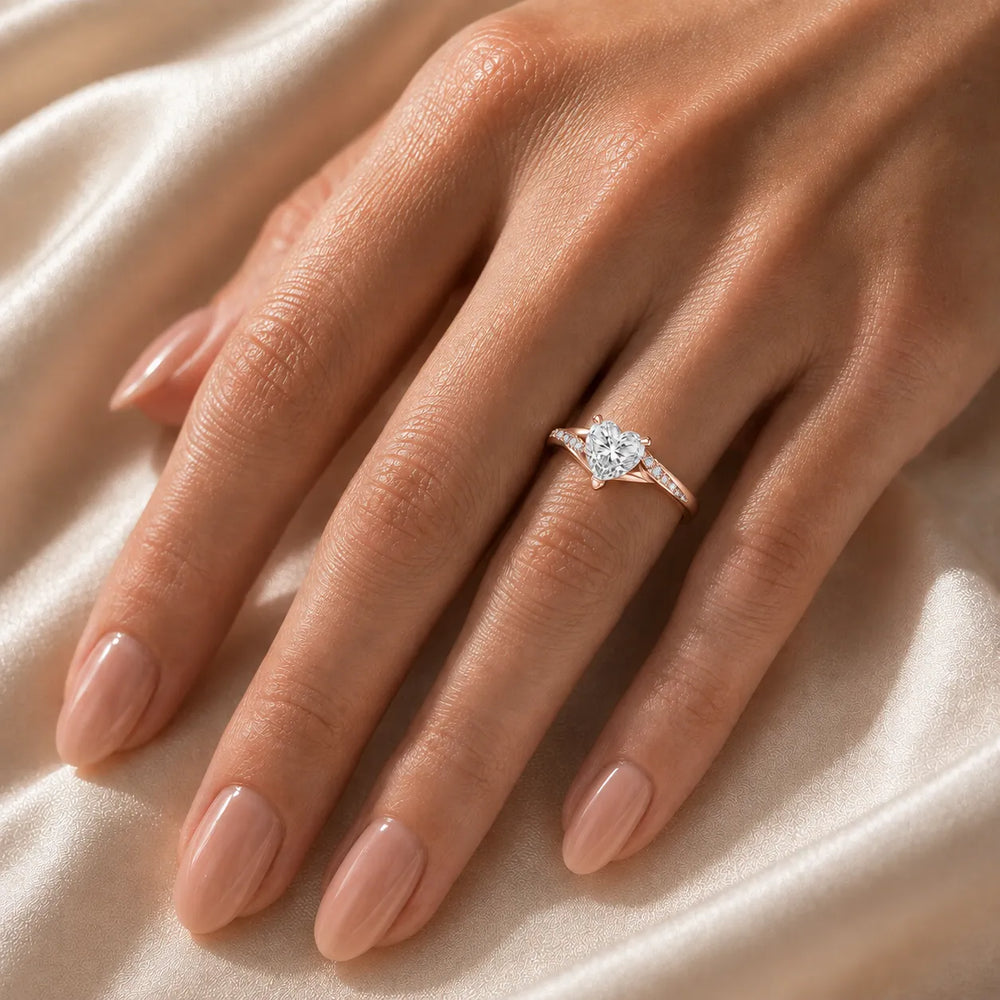 Princess-Cut Diamond Crisscross Ring