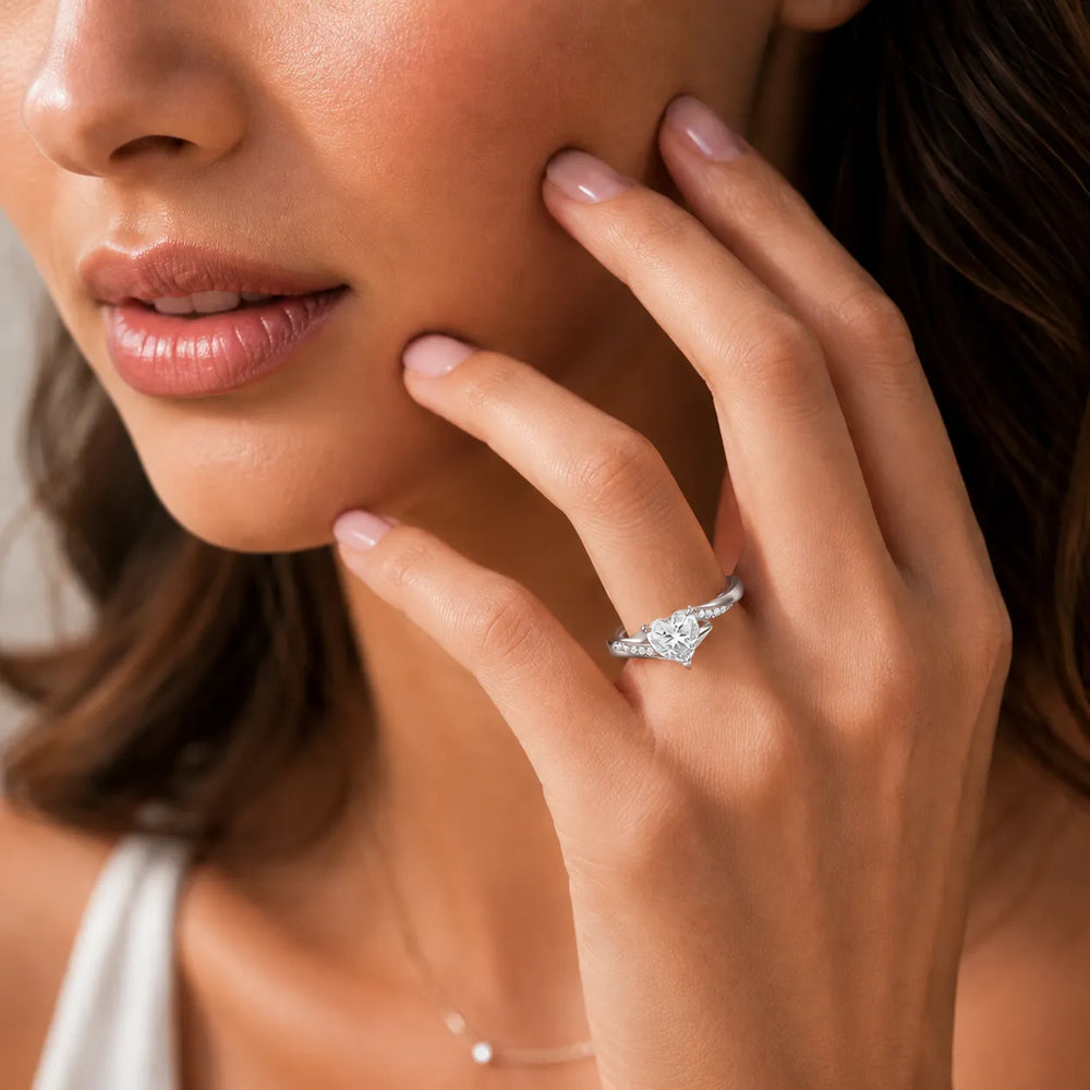 Princess-Cut Diamond Crisscross Ring