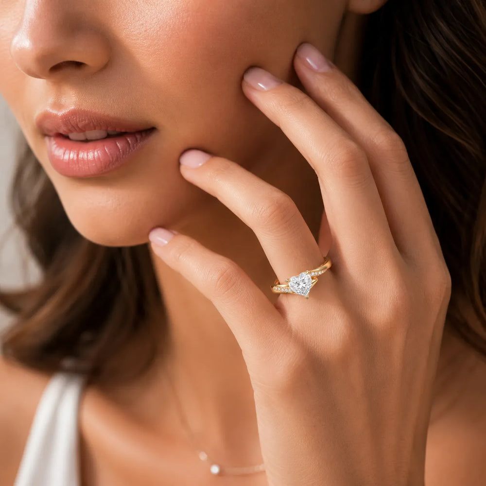 Princess-Cut Diamond Crisscross Ring