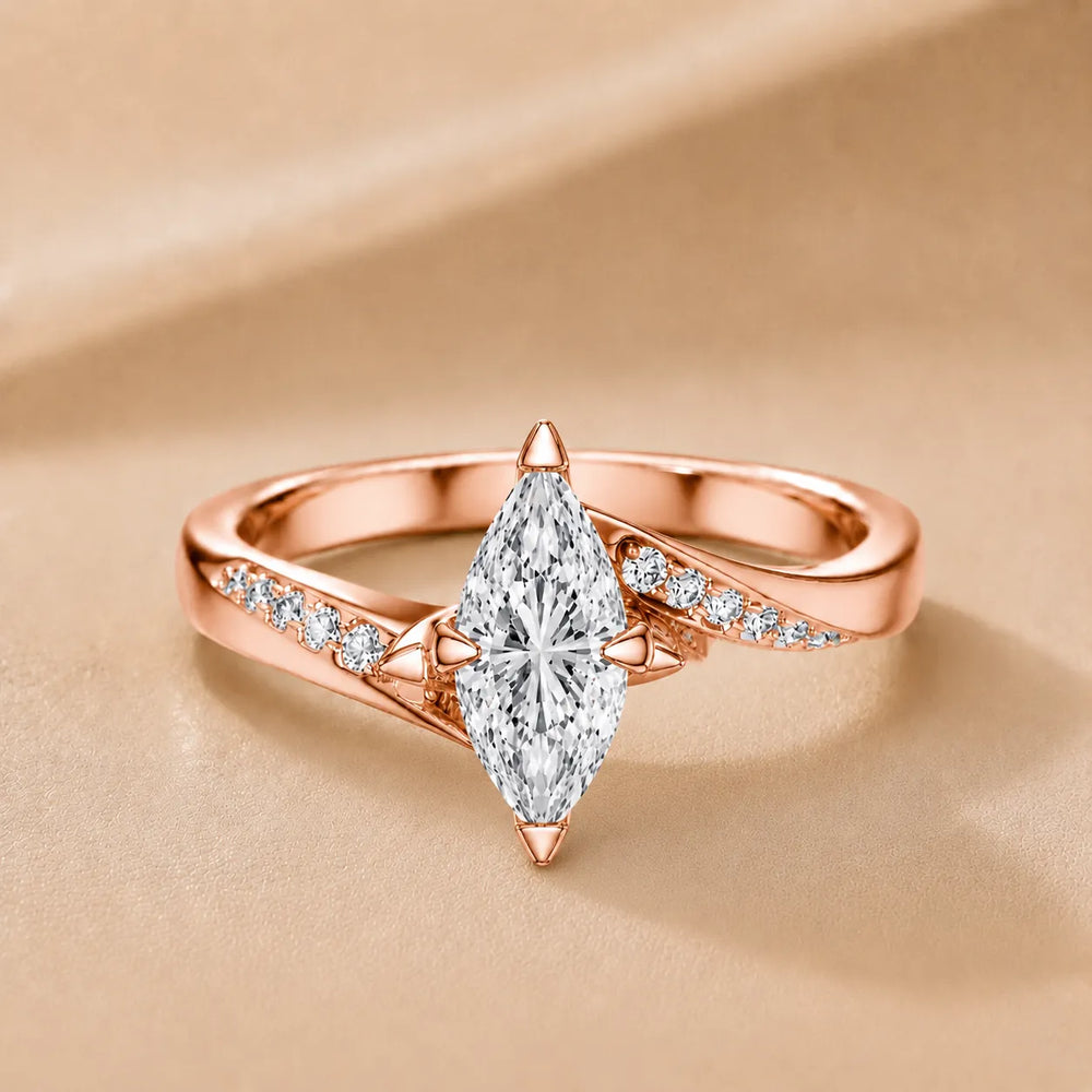 Princess-Cut Diamond Crisscross Ring