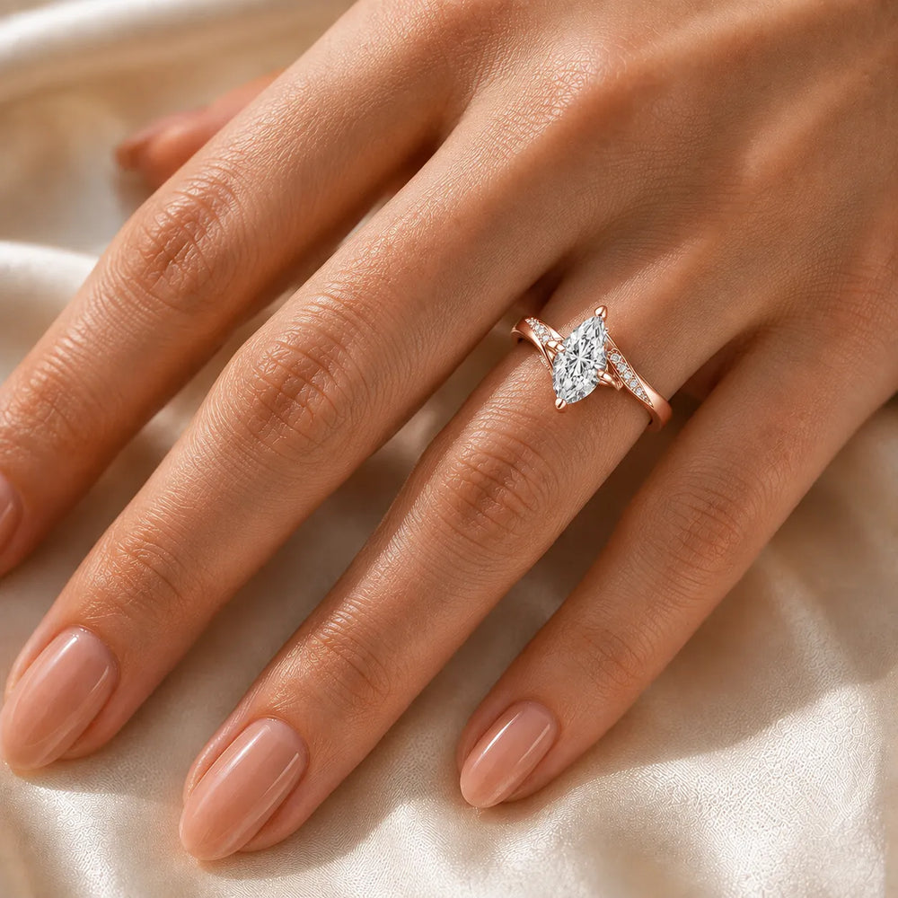 Princess-Cut Diamond Crisscross Ring