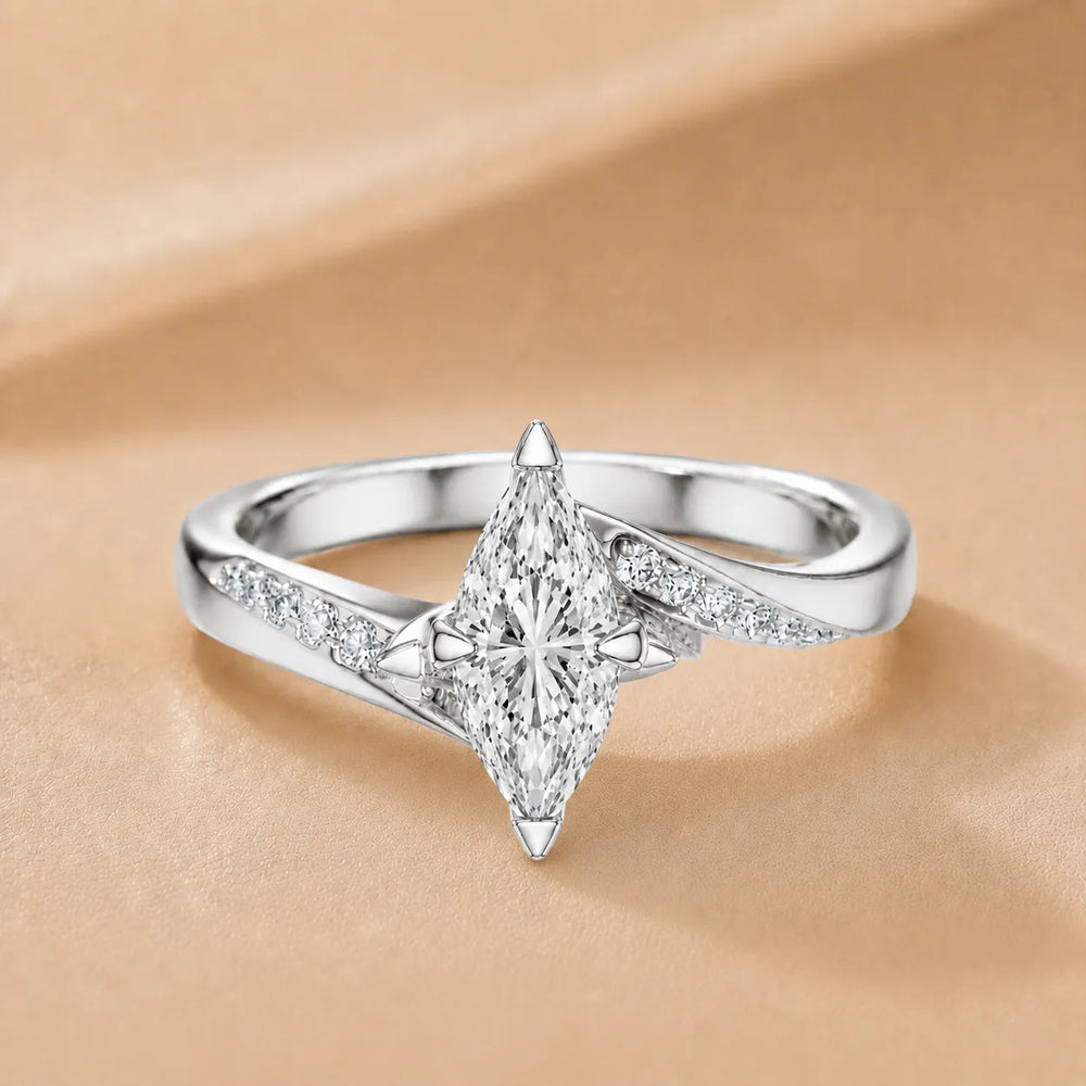 Princess-Cut Diamond Crisscross Ring