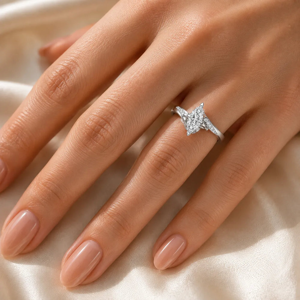 Princess-Cut Diamond Crisscross Ring