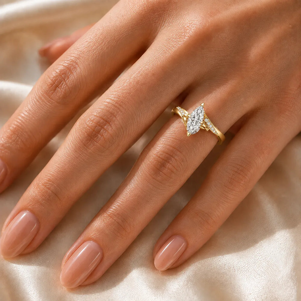 Princess-Cut Diamond Crisscross Ring