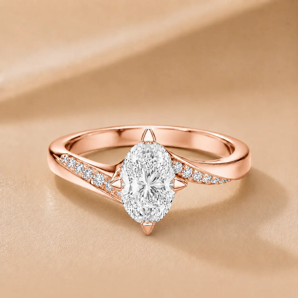 Princess-Cut Diamond Crisscross Ring