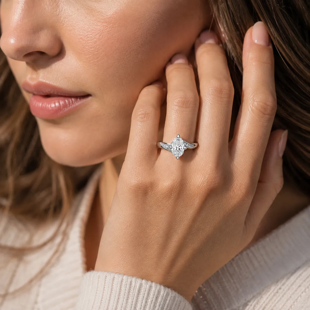 Princess-Cut Diamond Crisscross Ring
