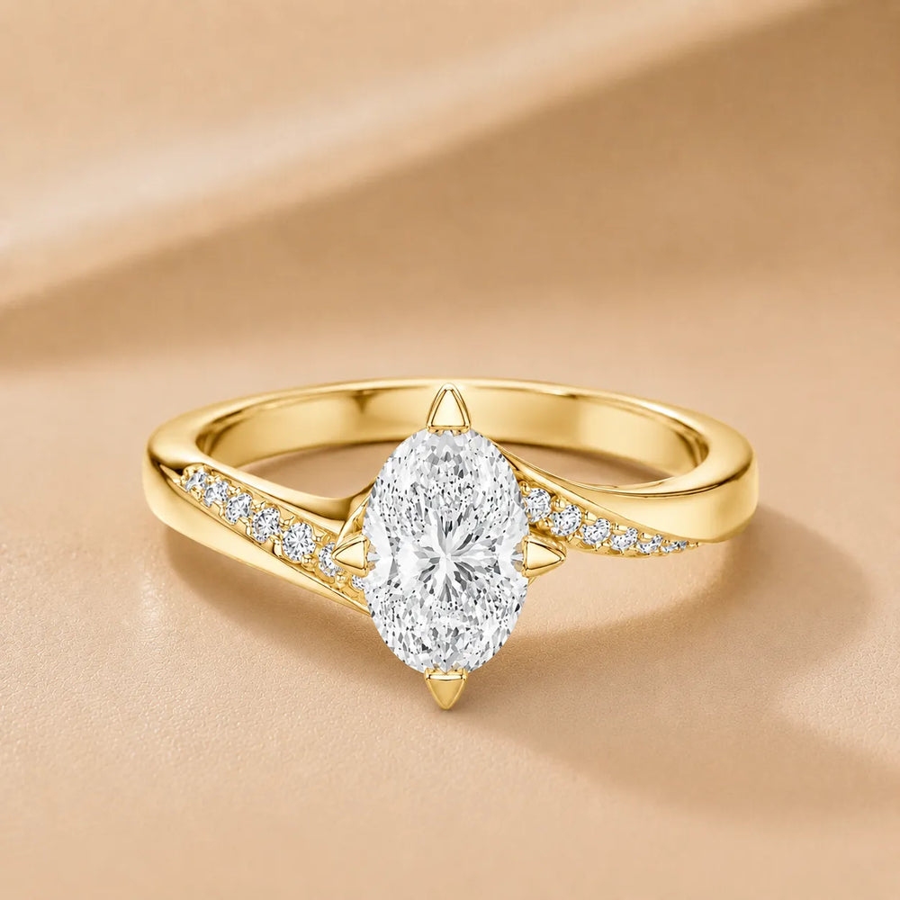 Princess-Cut Diamond Crisscross Ring