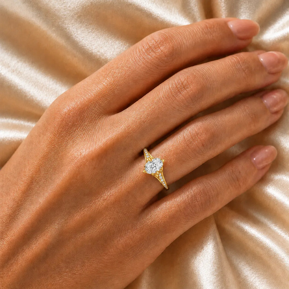 Princess-Cut Diamond Crisscross Ring