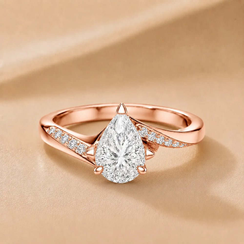 Princess-Cut Diamond Crisscross Ring