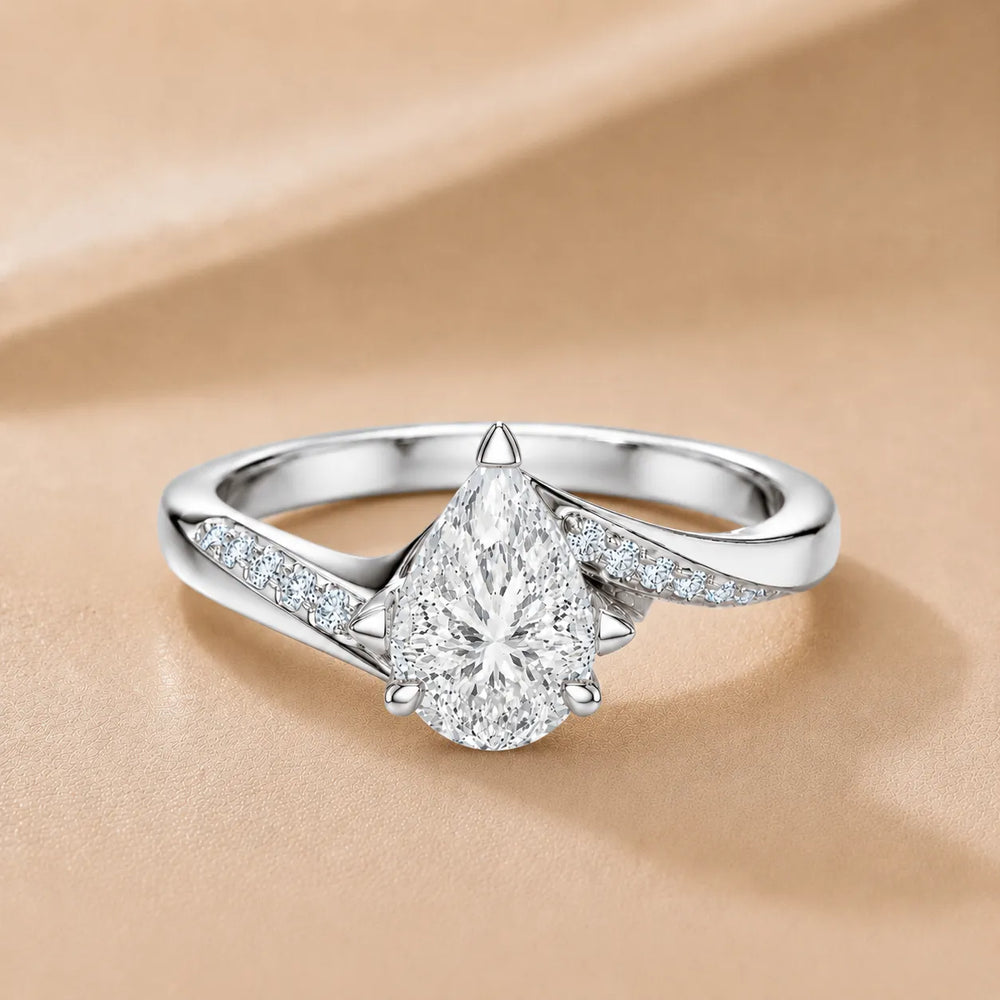 Princess-Cut Diamond Crisscross Ring