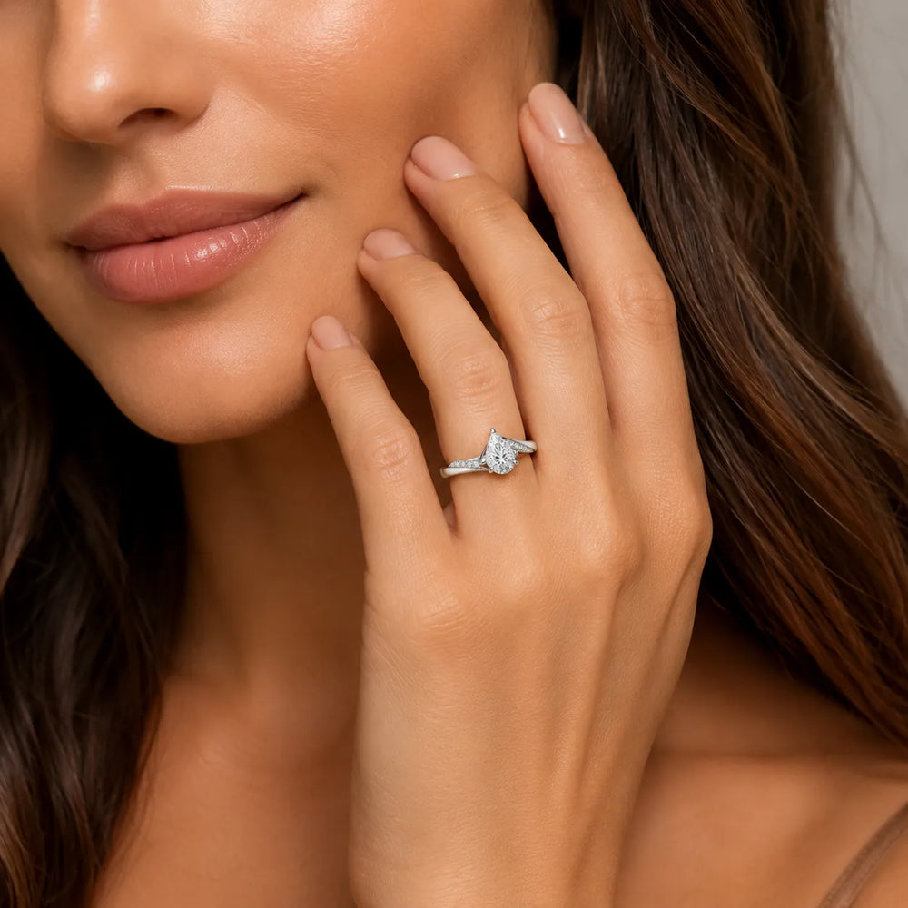 Princess-Cut Diamond Crisscross Ring