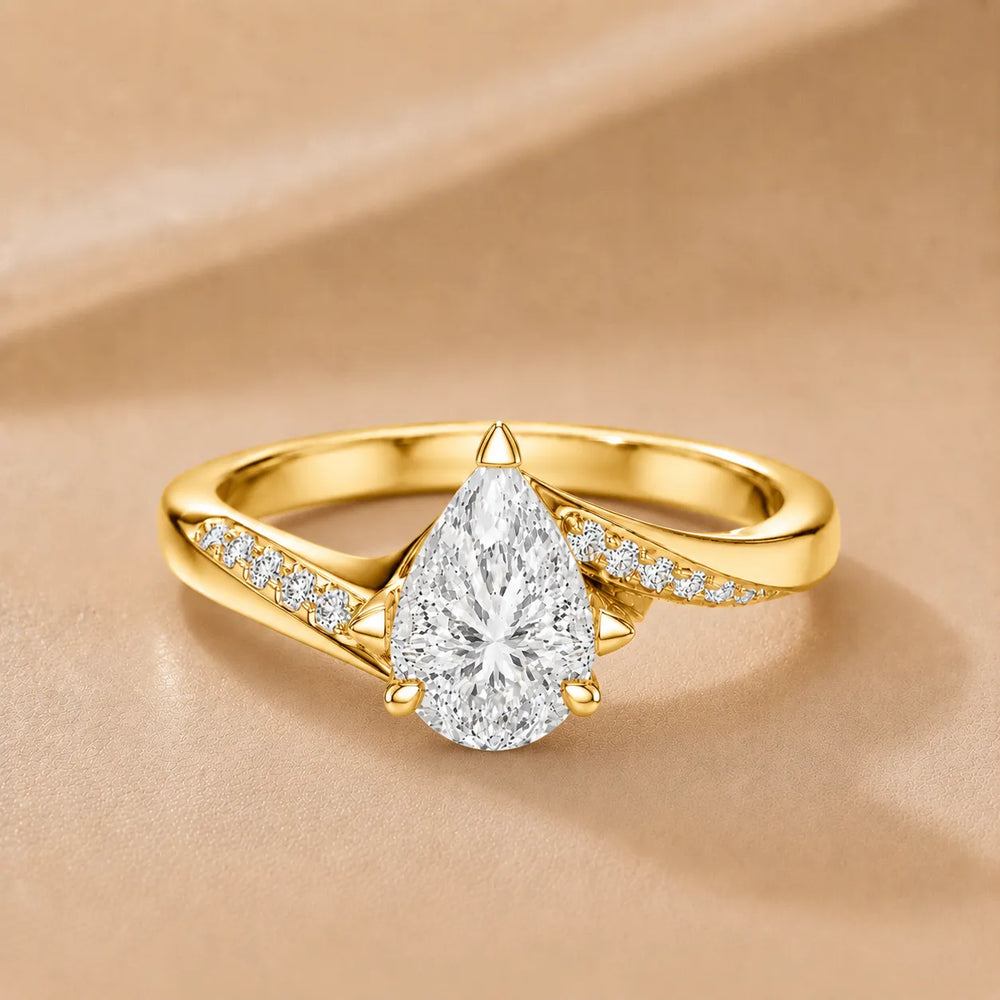 Princess-Cut Diamond Crisscross Ring