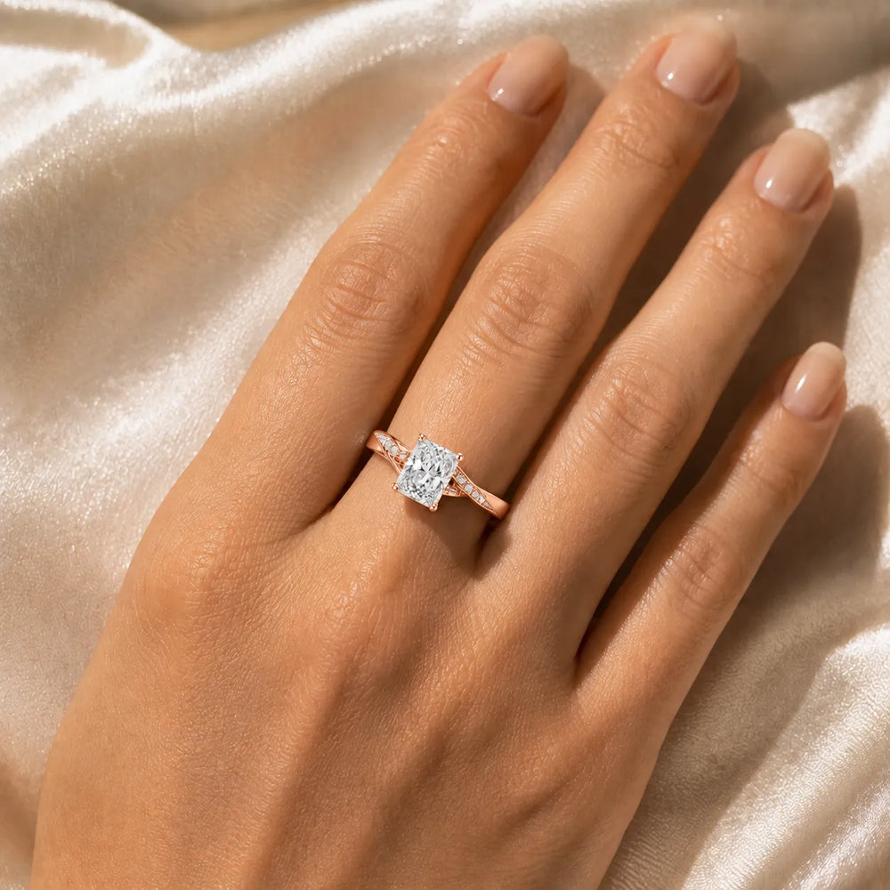 Princess-Cut Diamond Crisscross Ring